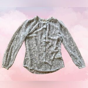Sheer White Banana Republic Button Down Blouse